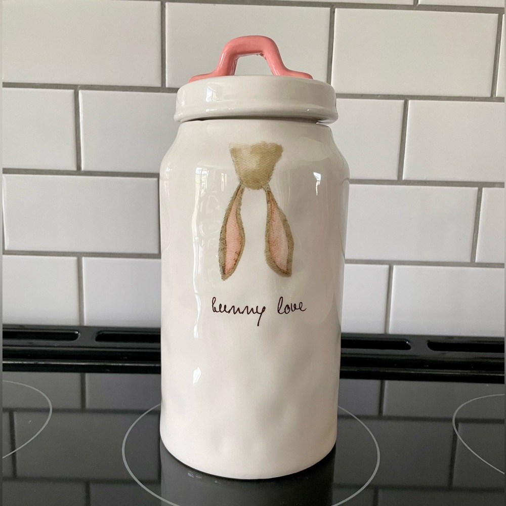 SOLD!!! Rae Dunn Bunny Love Canister (Tall)